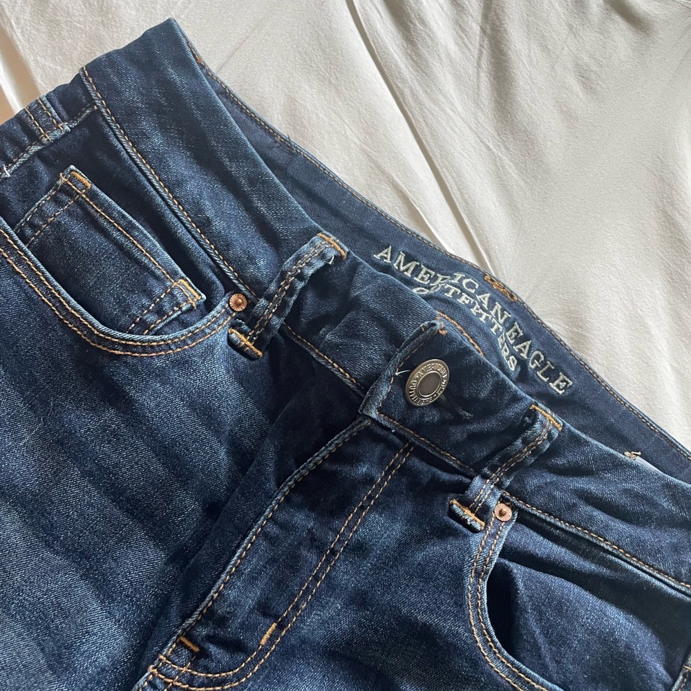 American Eagle Outfitters Blue Flare Wide Leg Jeans